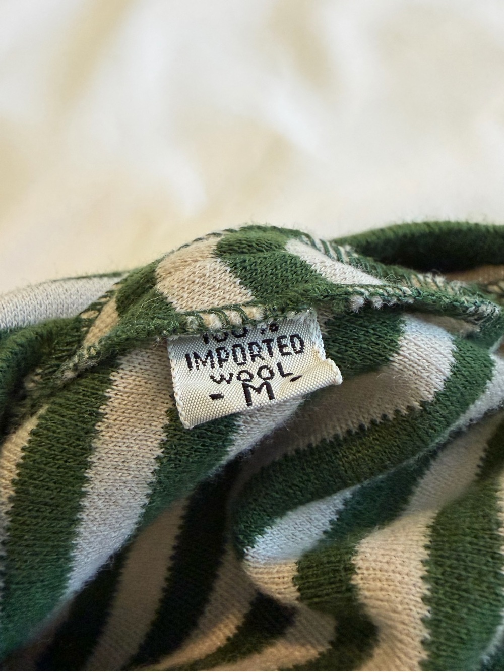 Vintage Cyrano by Sebastian Wool Striped Sweater Size Medium - Picture 8 of 10
